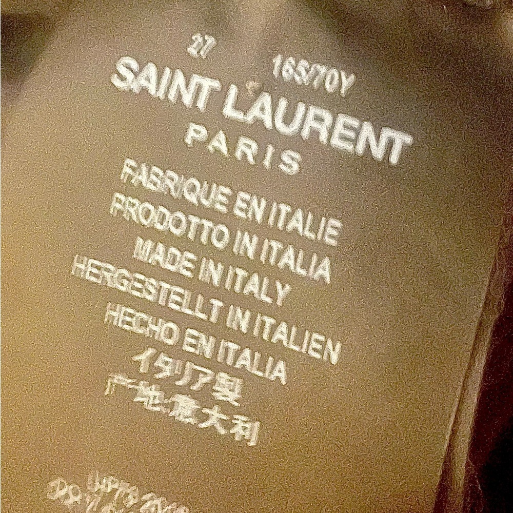 Saint Laurent Black Denim Skinny Jeans 27 - Picture 5 of 7